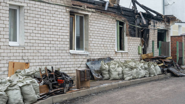 Professional Fire Damage Removal technician working in Newport, WA